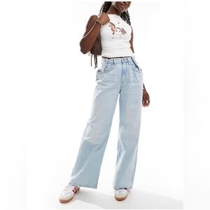 Cotton On Adjustable wide jean in blue  size 24